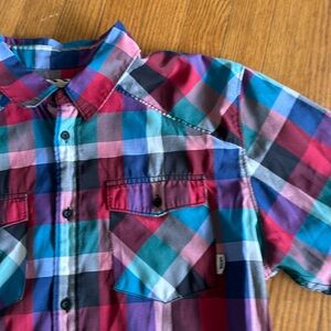 Vans Multicolor Plaid Casual Button Down Shirt